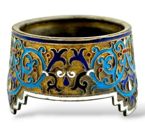 Zoutvat - .875 (84 Zolotniki) zilver, Antiek en Kunst, Antiek | Goud en Zilver
