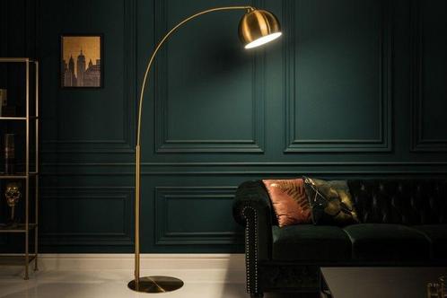 Elegante booglamp LOUNGE DEAL 205cm gouden vloerlamp - 40771, Huis en Inrichting, Lampen | Vloerlampen, Ophalen of Verzenden