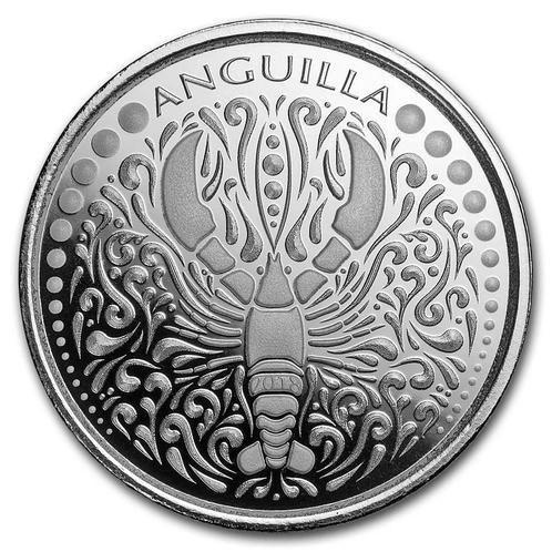 Anguilla - Lobster 1 oz 2018 (25.000 oplage), Postzegels en Munten, Munten | Amerika, Midden-Amerika, Losse munt, Zilver, Verzenden
