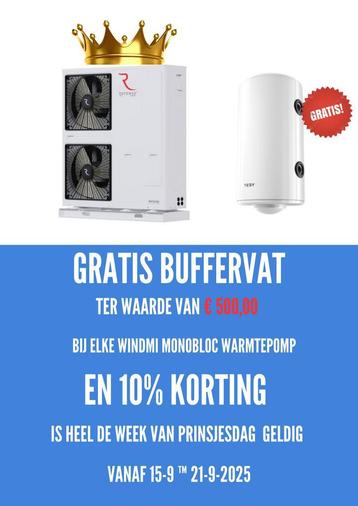 Rotenso Windmi monobloc 10% korting + gratis buffervat beschikbaar voor biedingen