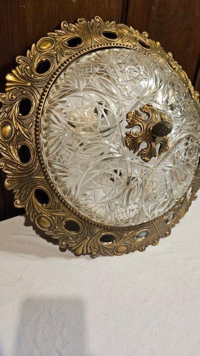 Plafondlamp - Brons, Kristal - Plafonnière van bronze, Antiek en Kunst, Curiosa en Brocante