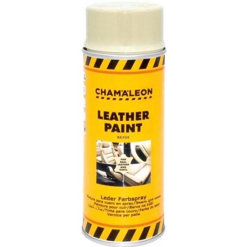 Leerverf beige / tan spuitbus 400 ml - Chamäleon, Auto diversen, Autogereedschap, Nieuw, Verzenden