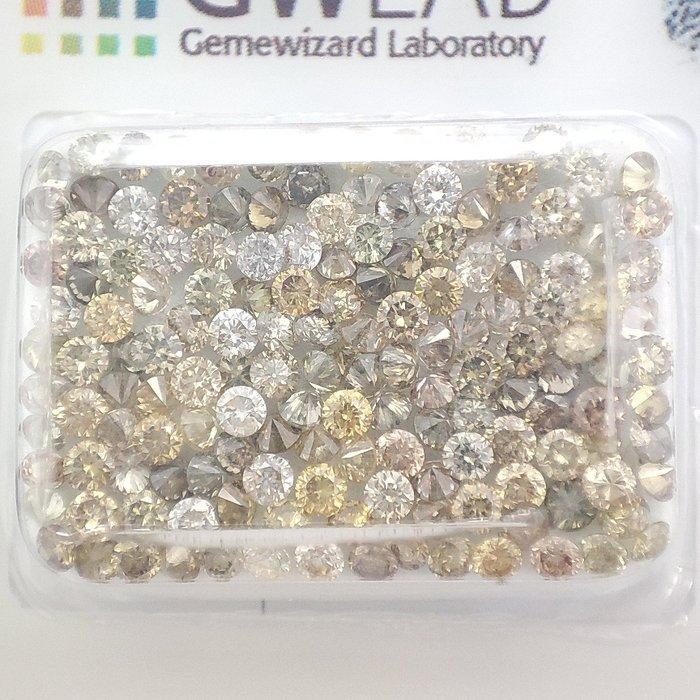 Zonder minimumprijs - 152 pcs Diamant (Natuurlijk gekleurd), Sieraden, Tassen en Uiterlijk, Edelstenen