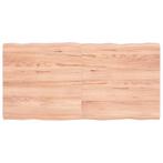 vidaXL Tafelblad natuurlijke rand 120x60x(2-4)cm eikenhout, Huis en Inrichting, Tafels | Eettafels, Verzenden, Nieuw