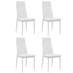 Eetkamerstoelen Wit 4st | OP = OP | 55% Korting, Wit, Nieuw, Ophalen of Verzenden, Vier