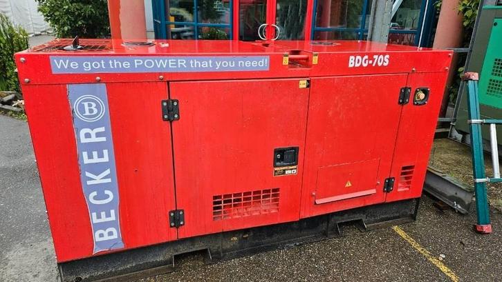 Becker 70 KVA - Occasie diesel generator - Javac, Zakelijke goederen, Machines en Bouw | Aggregaten, Ophalen