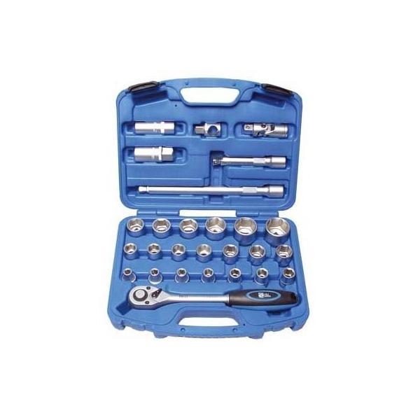 Doppenset 1/2 27-delig Metrisch (Handgereedschap), Auto diversen, Autogereedschap, Nieuw, Verzenden