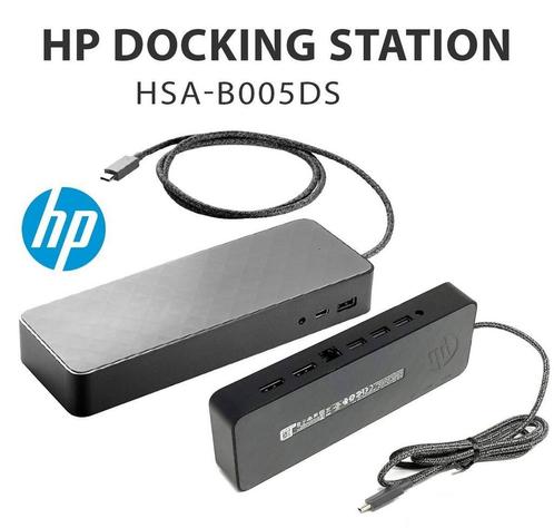 HP USB-C Universal Dock HSA-B005DS USB 3.0 + 90W AC, Computers en Software, Dockingstations, Docking station, Zo goed als nieuw