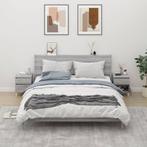 vidaXL Nachtkastjes 2 st 40x35x50 cm grijs sonoma, Huis en Inrichting, Kasten | Overige, Verzenden, Nieuw