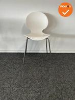 Vergaderstoel Galvano - Wit - Chroom frame - 4 poot, Vergader- of Presentatieruimte, Ophalen of Verzenden, Gebruikt, Stoel
