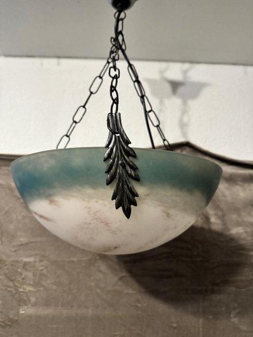 Art Nouveau gesigneerde hanglamp - Plafondlamp - Pâte de, Antiek en Kunst, Kunst | Designobjecten