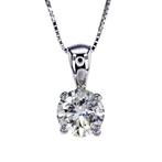 Zonder Minimumprijs - Ketting met hanger - 14 karaat Witgoud