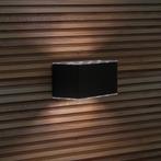 2x LED Solar Up &amp; Down Muurlamp antraciet Tuinverlichtin, Verzenden, Minder dan 50 watt, Wandlamp, Nieuw