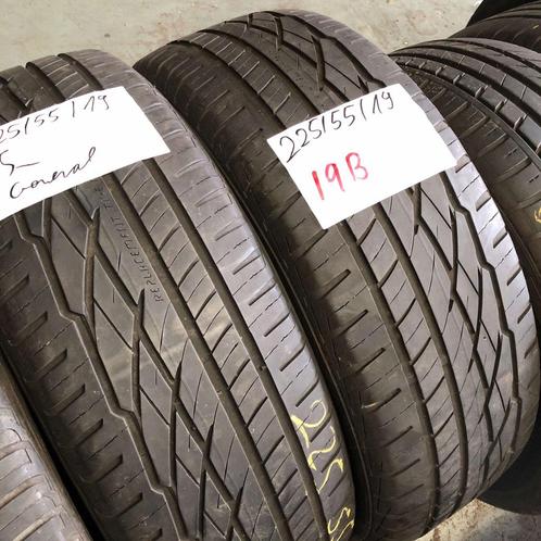 2 x General 225-55-19 Zomerbanden 5mm, Auto-onderdelen, Banden en Velgen, 19 inch, Zomerbanden, 225 mm, Personenwagen, Gebruikt