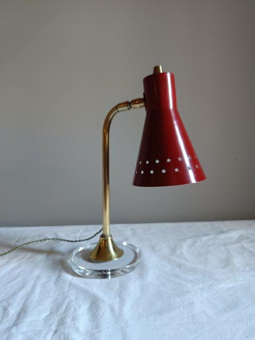 Tafellamp - Glas, Messing, Aluminium, Antiek en Kunst, Antiek | Lampen