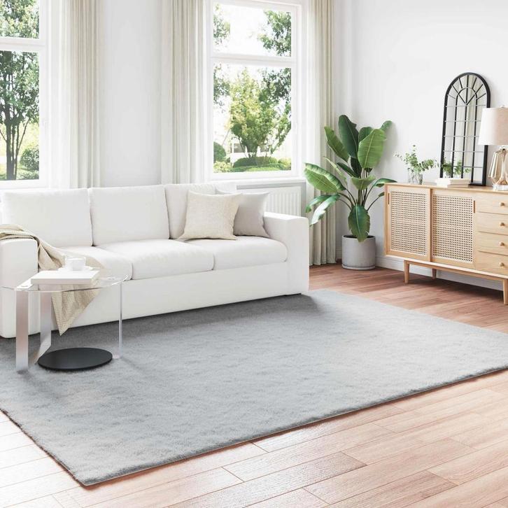 vidaXL Nep Konijnenbont Tapijt Olite Grijs 240 x 340 cm, Huis en Inrichting, Stoffering | Tapijten en Kleden, Grijs, Nieuw, Verzenden