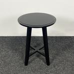 Houten Bijzettafel - Zwart | Ø 35 cm, Ophalen of Verzenden, Gebruikt