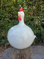 Beeld, funny white balloon chicken - 58 cm - polyresin