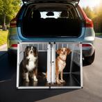 Hondenbench dubbel met schuine achterwand - zonder scheiding, Verzenden, Nieuw