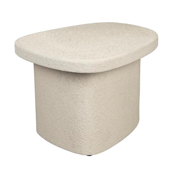 *WOONWINKEL* Dutchbone Veda Low Witte Bijzettafel Organisch, Huis en Inrichting, Tafels | Bijzettafels, Nieuw, Verzenden