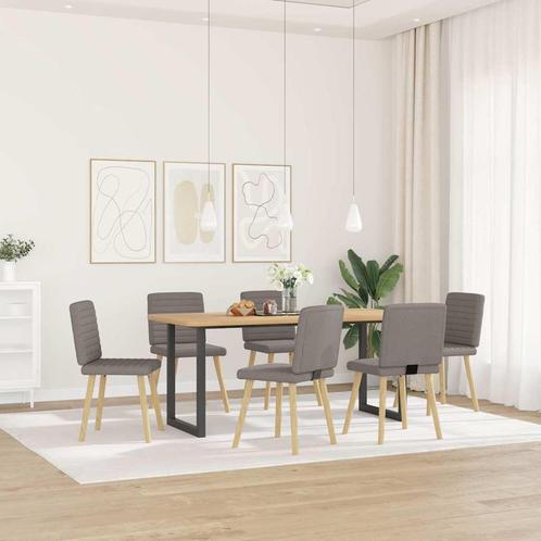 vidaXL Eetkamerstoelen 6 st stof taupe, Huis en Inrichting, Stoelen, Nieuw, Verzenden