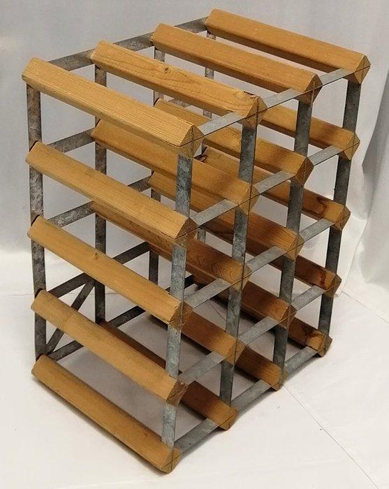 RTA - Wijnrek - Hout - Gegalvaniseerd metaal, Antiek en Kunst, Kunst | Designobjecten
