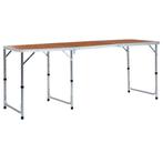 vidaXL Campingtafel inklapbaar 180x60 cm aluminium, Caravans en Kamperen, Kampeermeubelen, Verzenden, Nieuw