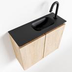 MONDIAZ TURE 60cm toiletmeubel washed oak. EDEN wastafel, Ophalen of Verzenden, Nieuw, Bad