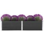 vidaXL Plantenbak verhoogd 250x100x54 cm HKC grijs, Tuin en Terras, 100 cm of meer, Verzenden, Nieuw, Hout
