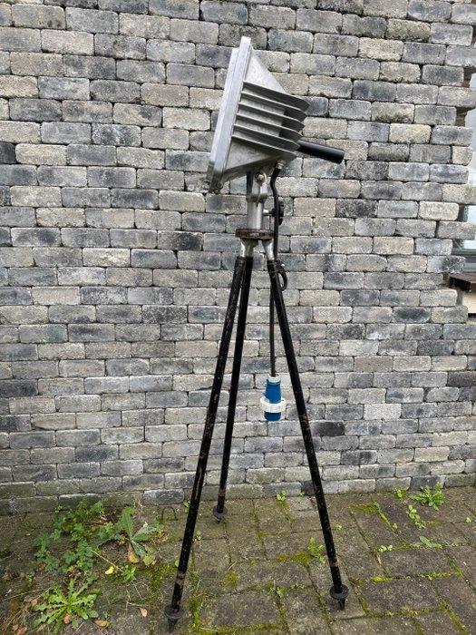 Statief vloerlamp - Glas, IJzer - Verstraler ex-brandweer, Antiek en Kunst, Antiek | Wandborden en Tegels