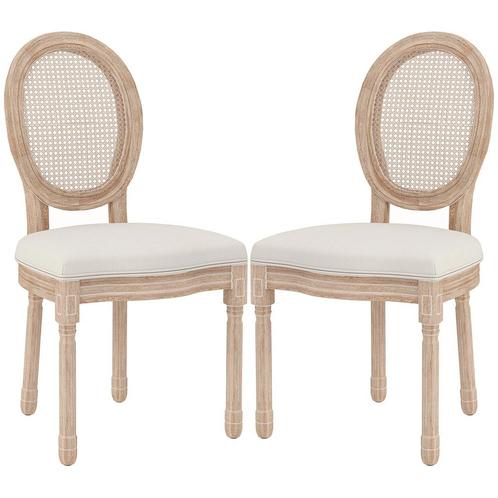 TRUUSK Eetkamerstoelen Set Van 2, Keukenstoel Met Rugleuning, Huis en Inrichting, Stoelen, Nieuw, Verzenden