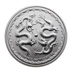 Niue - Double Dragon 1 oz 2018, Postzegels en Munten, Verzenden, Losse munt, Zilver