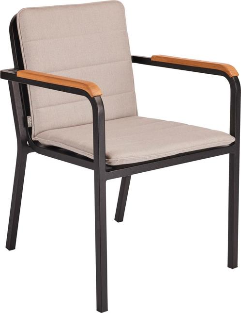 Stern Pepe stapelbare aluminium tuinstoel met teakhouten, Tuin en Terras, Tuinmeubel-accessoires, Ophalen of Verzenden