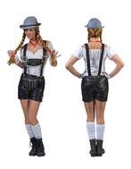 Tiroolse lederhose dames lederlook zwart, Kleding | Dames, Carnavalskleding en Feestkleding, Ophalen of Verzenden, Nieuw