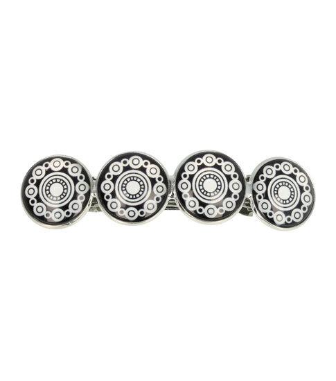 Haarspeld Cirkel Vormen Vintage Patroon 8,5cm Zwart Wit, Sieraden, Tassen en Uiterlijk, Uiterlijk | Haarverzorging, Verzenden