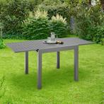 Uitklapbare Tuintafel Laki - 70 x 70 cm - Antraciet - Alumin, Verzenden, Nieuw