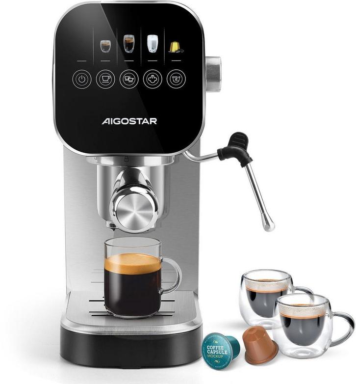 Koffiemachine - Espressomachine - Pistonmachine - met melkop, Huis en Inrichting, Woonaccessoires | Overige, Nieuw, Verzenden