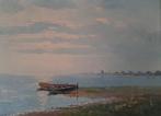 Belgische school (XX) - Boten op het meer, Antiek en Kunst