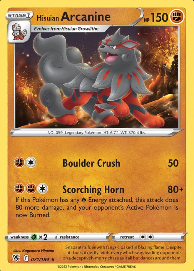 Hisuian Arcanine 071/189 Astral Radiance, Hobby en Vrije tijd, Verzamelkaartspellen | Pokémon, Losse kaart, Nieuw, Foil, Ophalen of Verzenden