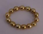 Armband Grote maat - Diep Gouden South Sea Parels - 12x13mm, Nieuw