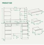 Kaptafel met LED-Spiegel – 10 Lichtballen en Veel Lades, Huis en Inrichting, Verzenden, Nieuw
