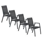 Santana dining tuinstoel donker grijs - 4 stuks, Tuin en Terras, Tuinsets en Loungesets, Verzenden, Nieuw