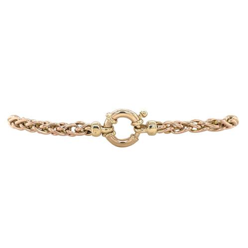 Gouden vintage vossenstaart armband 14 krt, Sieraden, Tassen en Uiterlijk, Armbanden, Nieuw, Ophalen of Verzenden