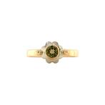Gouden ring met peridoot 18 krt, Sieraden, Tassen en Uiterlijk, Groen, Goud, 17 tot 18, Dame