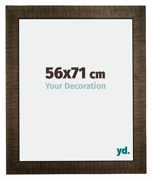Fotolijst 56x71 cm - Champagne Geborsteld - Hout - Leeds, Huis en Inrichting, Woonaccessoires | Lijsten, Nieuw, Verzenden