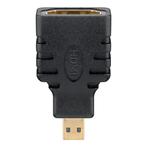 Goobay HDMI Adapter - HDMI (v) naar Micro HDMI (m) verguld -, Computers en Software, Pc- en Netwerkkabels, Nieuw, Verzenden