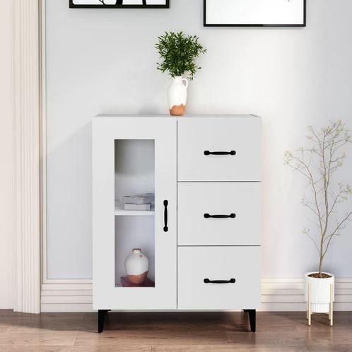 vidaXL Dressoir 69,5x34x90 cm bewerkt hout wit, Huis en Inrichting, Kasten | Dressoirs, 25 tot 50 cm, Nieuw, 50 tot 100 cm, Overige houtsoorten
