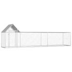 vidaXL Kippenren 5x1x1,5 m gegalvaniseerd staal, Verzenden, Nieuw