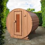 Red Knotty Cedar barrelsauna 240 cm, Sport en Fitness, Sauna, Nieuw, Complete sauna, Ophalen of Verzenden, Fins of Traditioneel