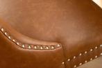 Chesterfield Stoel CASTLE Bruin Kunstleer Zwart Massief Hout, Huis en Inrichting, Stoelen, Ophalen of Verzenden, Nieuw